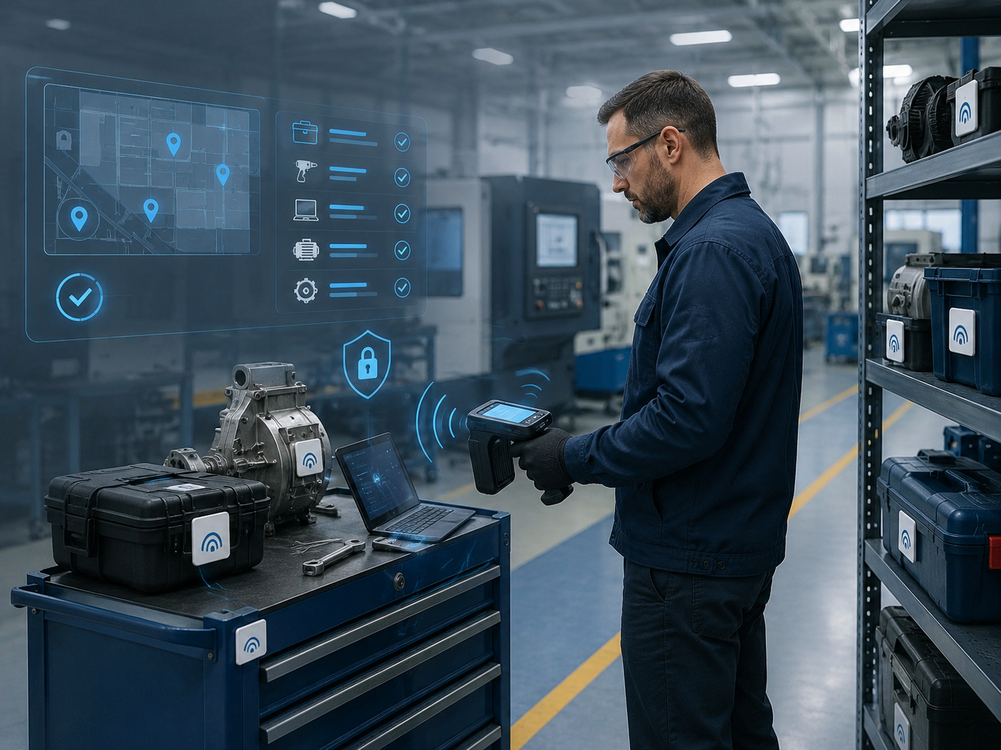Control de activos fijos con RFID en entorno industrial — LCSA RFID Ecuador