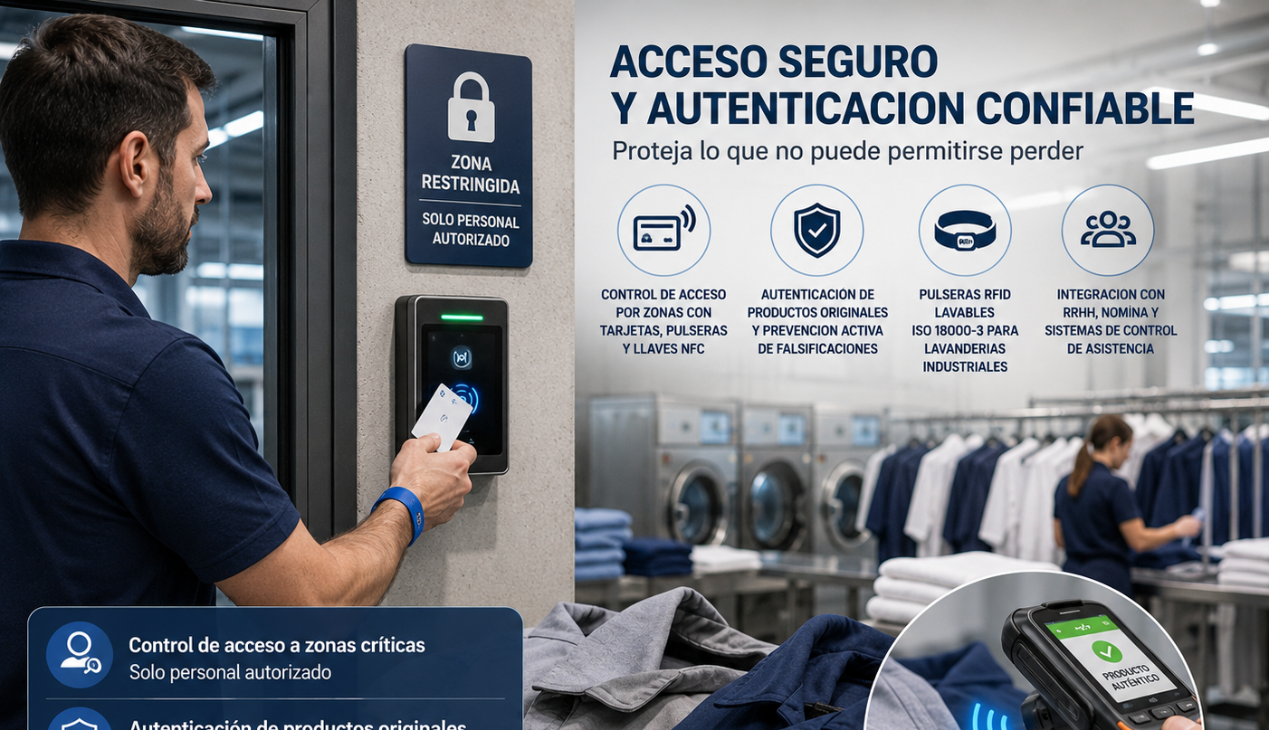 Control de acceso seguro con RFID NFC y autenticación de productos — LCSA RFID Ecuador