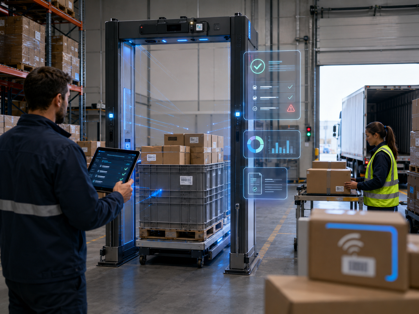 Portal RFID para recepción y despacho automático de mercancías en bodega — LCSA RFID Ecuador