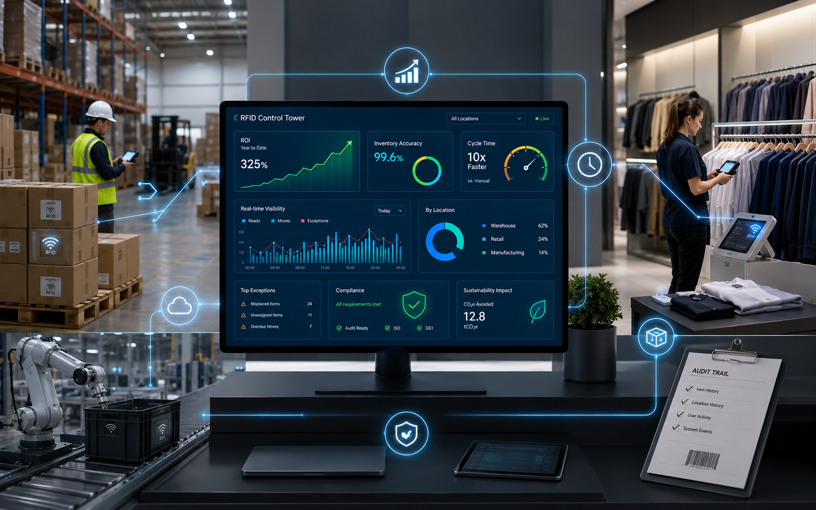 Beneficios comerciales y retorno de inversión de soluciones RFID — LCSA RFID Ecuador